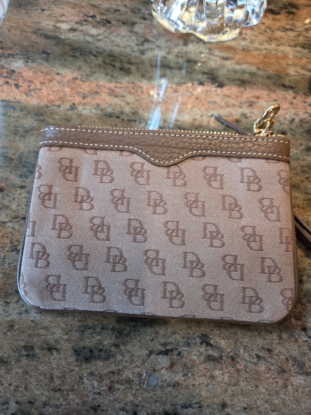 Dooney & Bourke Tan Logo-Print Bag with Wristlet - Picture 6 of 9